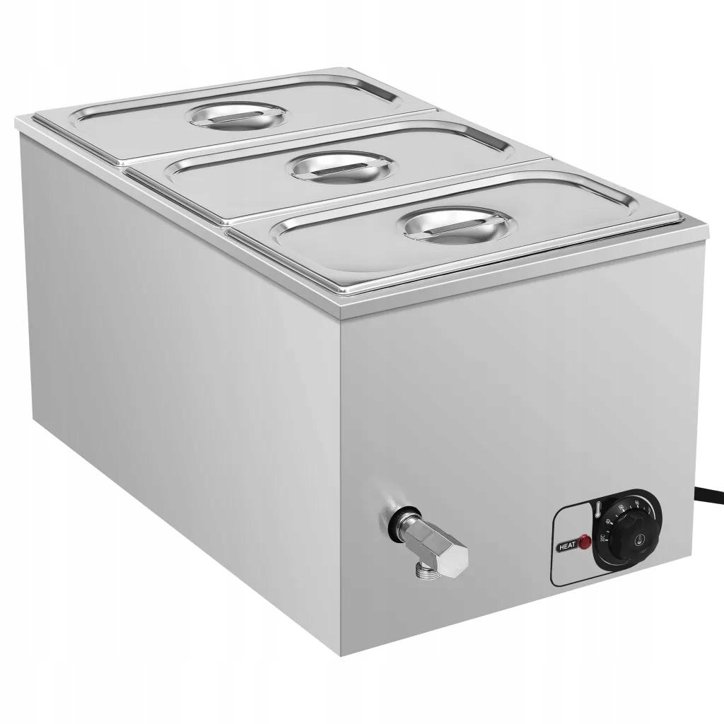Ohrievač jedla z nehrdzavejúcej ocele GN 1/3 Bain-marie