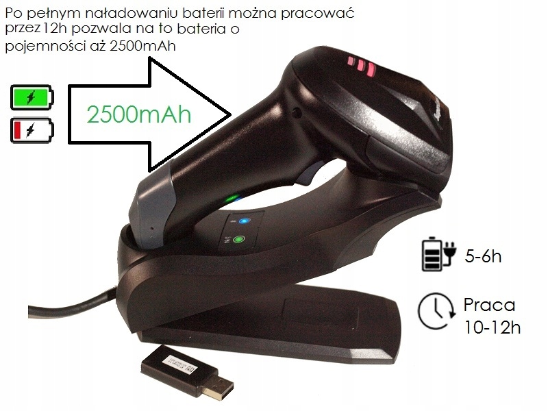 Bezdrôtová Bluetooth 2D čítačka QR obrazoviek