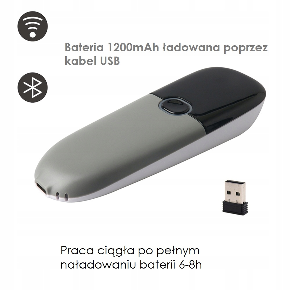 Bezdrôtová prenosná mini 2D čítačka QR kódov