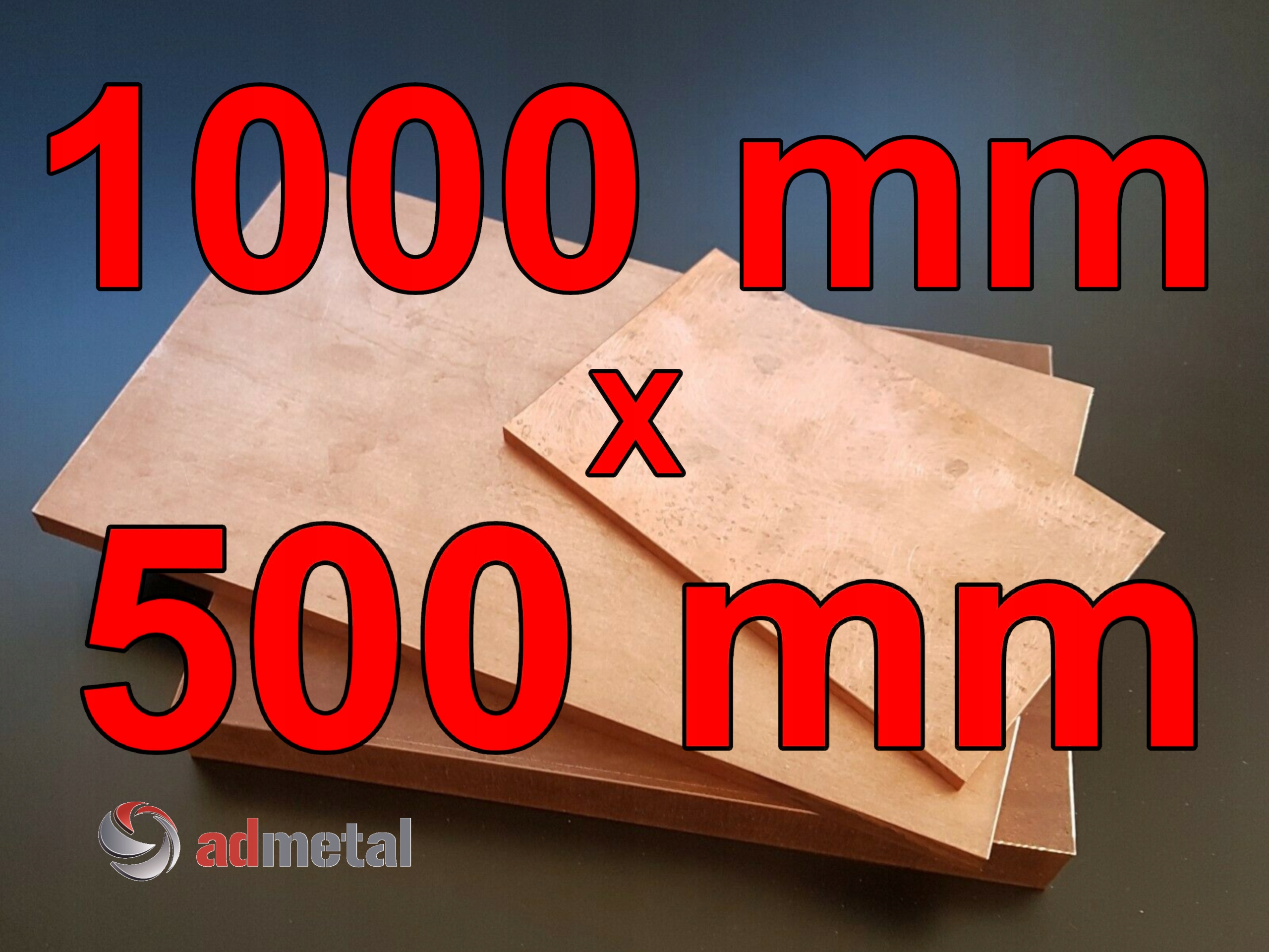 Medený plech 1x500x1000 mm M1Ez4