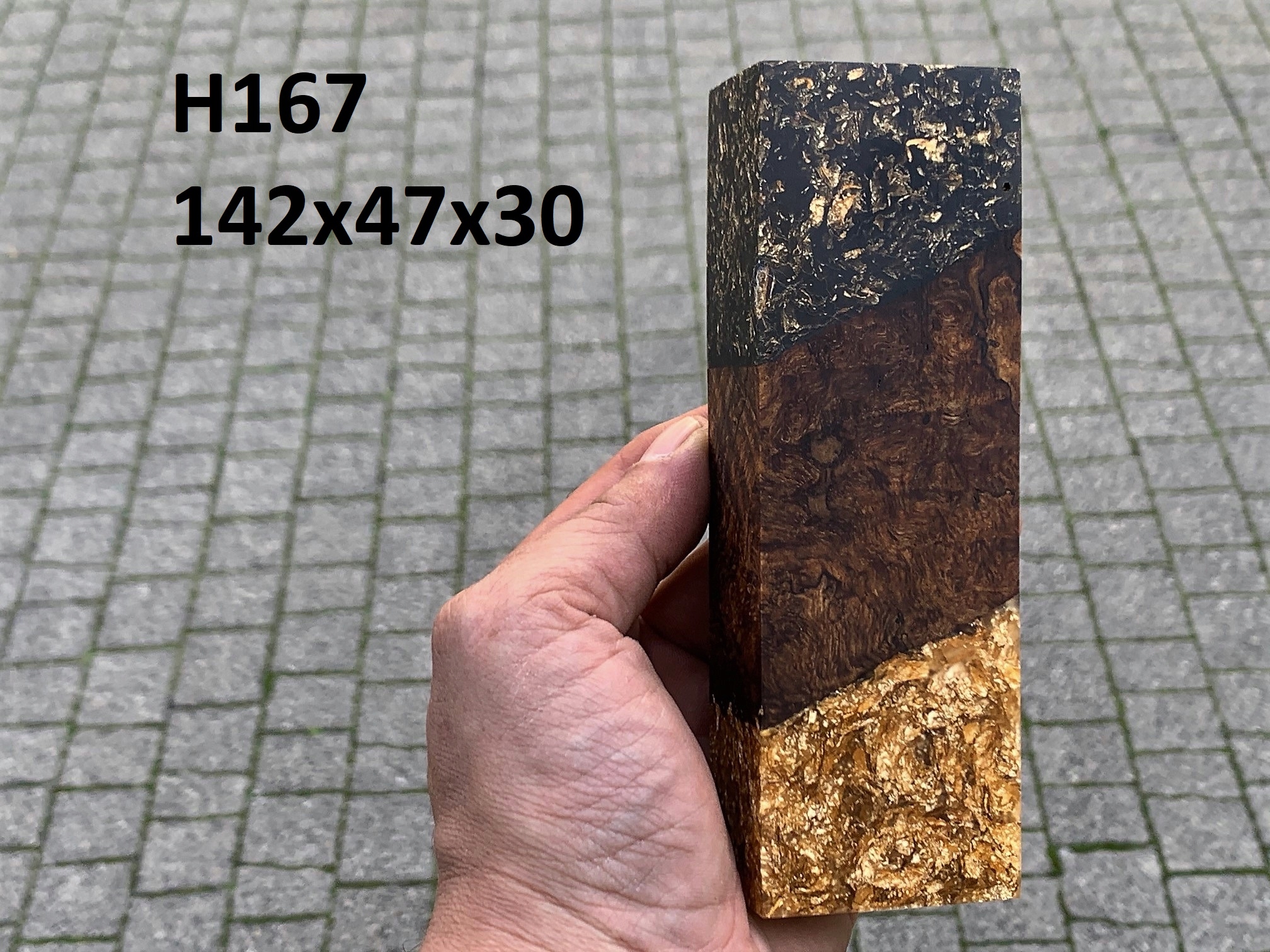 Drevený blok, stabilizovaný, hybridný H167
