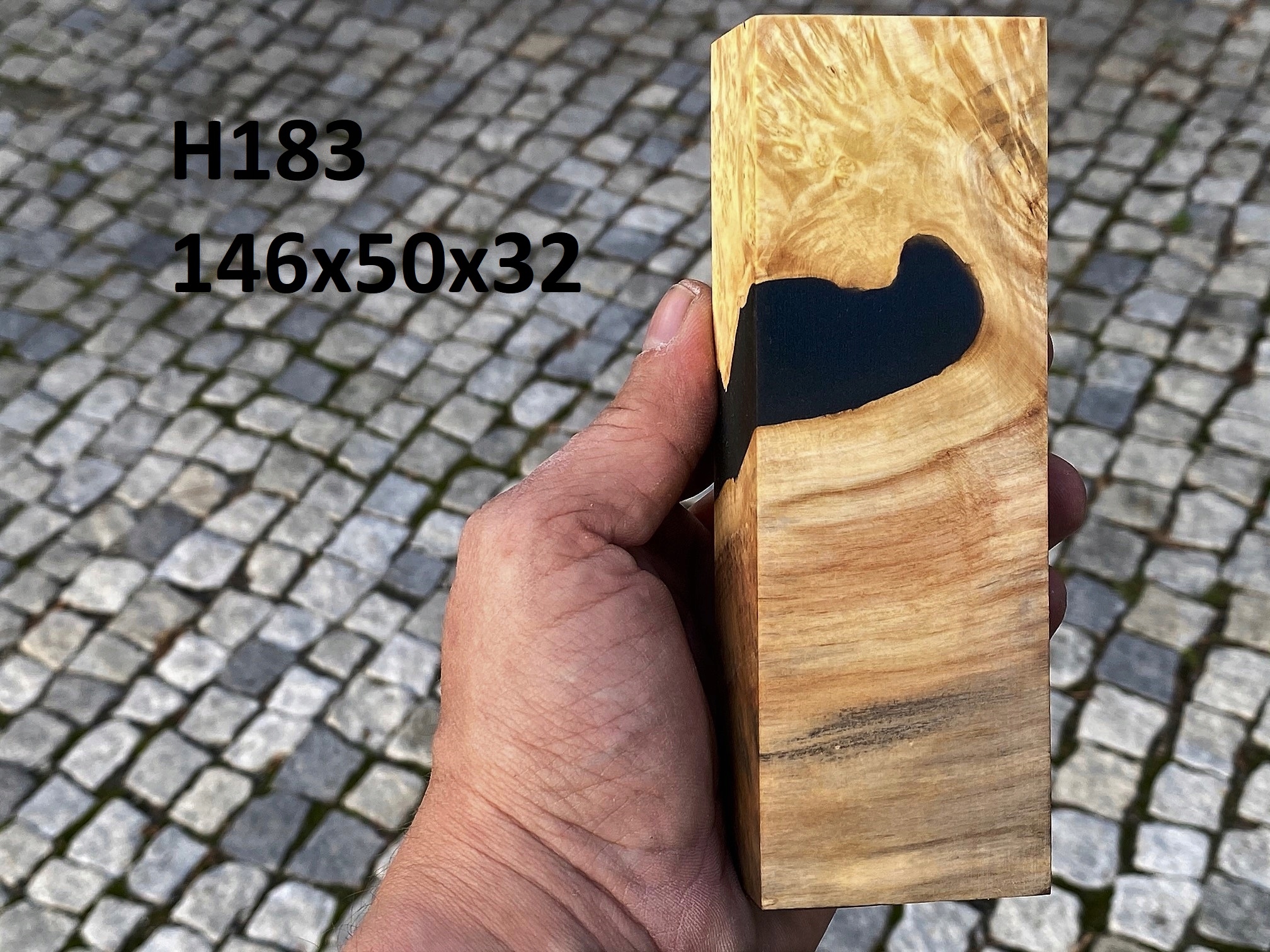 Drevený blok, stabilizovaný, hybridný H183