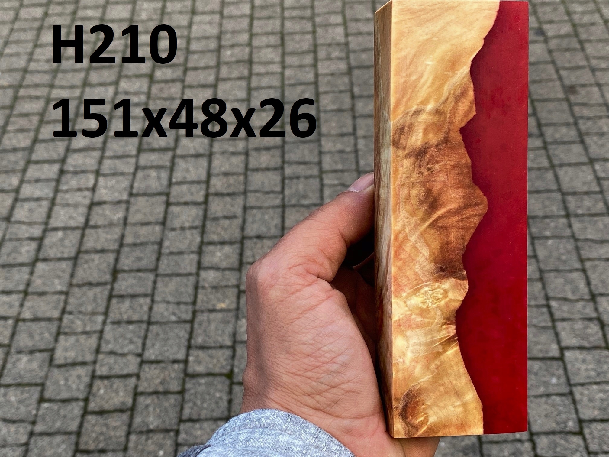 Drevený blok, stabilizovaný, hybridný H210