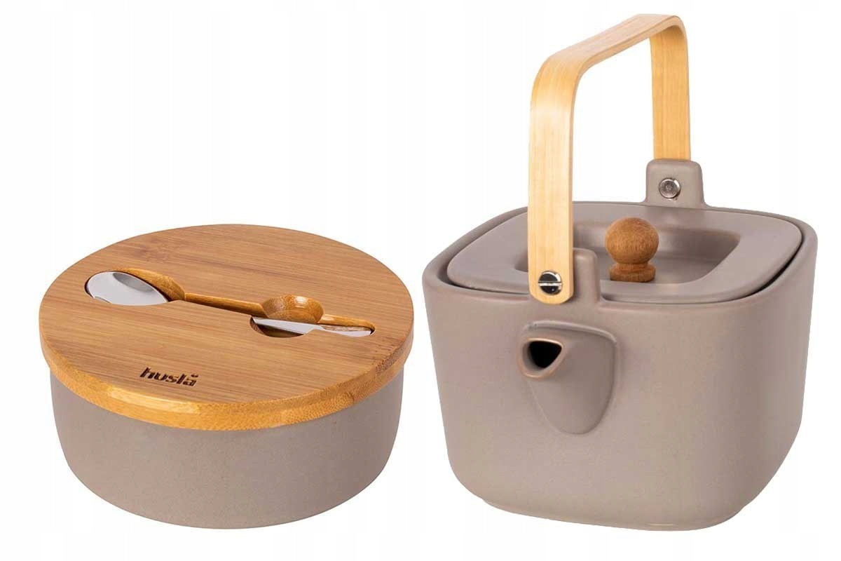 KERAMICKÁ CUKRÁRNA S LYŽÍCKOU + 1L HUSL CARAFE