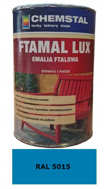 CHEMSTAL FTAMAL LUX PHTAL ENAMEL SVETLOMODRÝ RAL 5015 10L