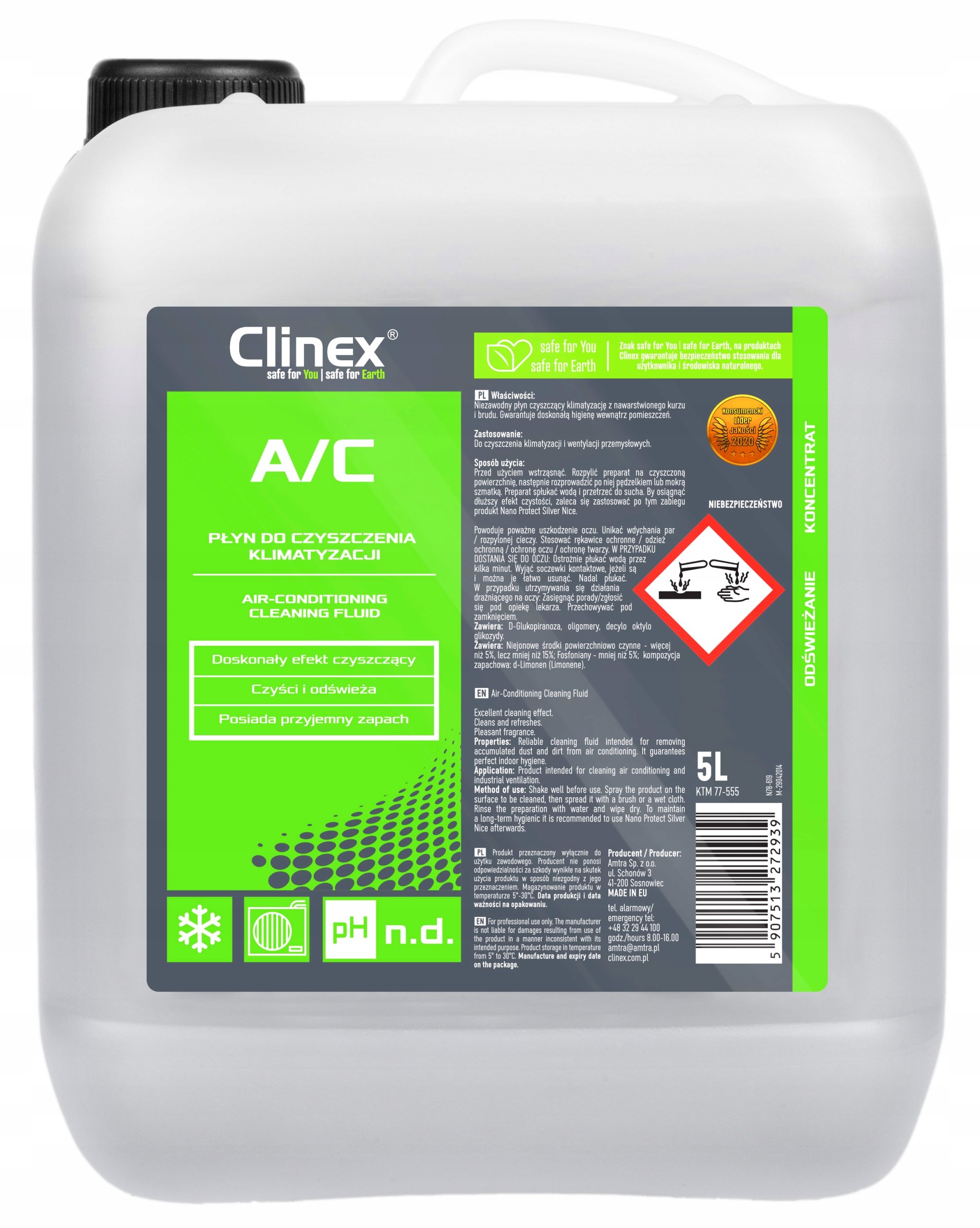 Clinex 77-555 kvapalina na čistenie klimatizácie 5 l