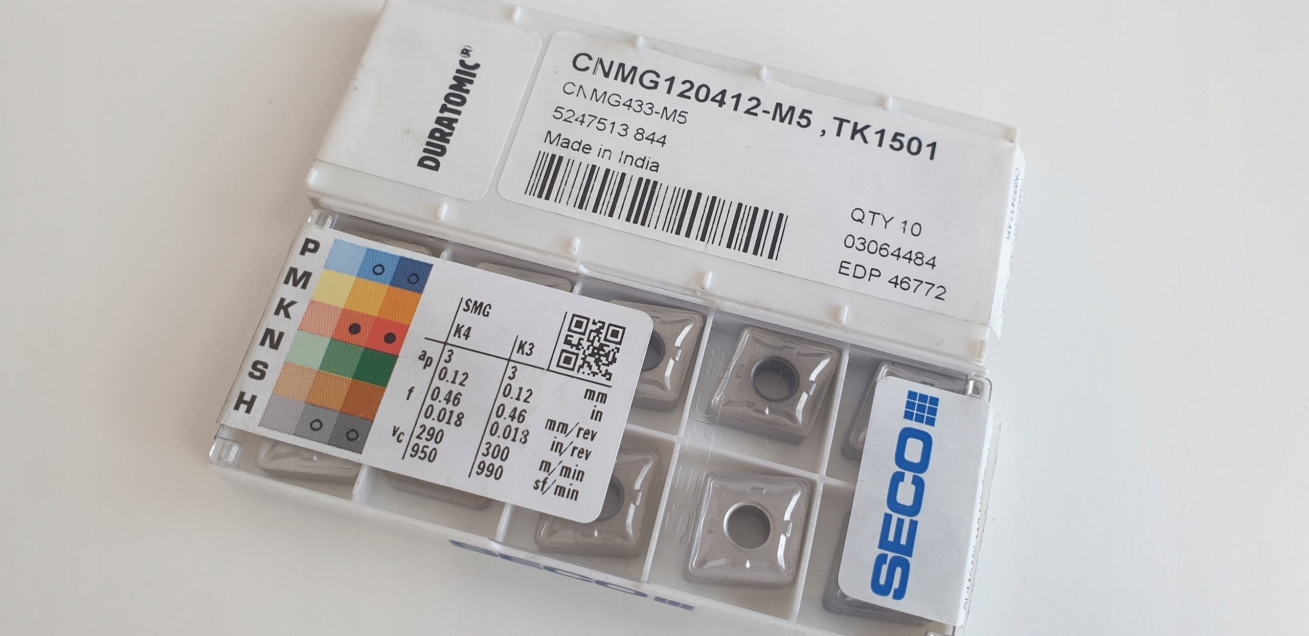 CNMG 120412-M5, TK1501 / TP3501 Seco * faktúra *