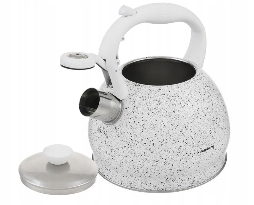 Rýchlovarná kanvica s píšťalkou 2L KLAUSBERG KB-7319 MARBLE CL