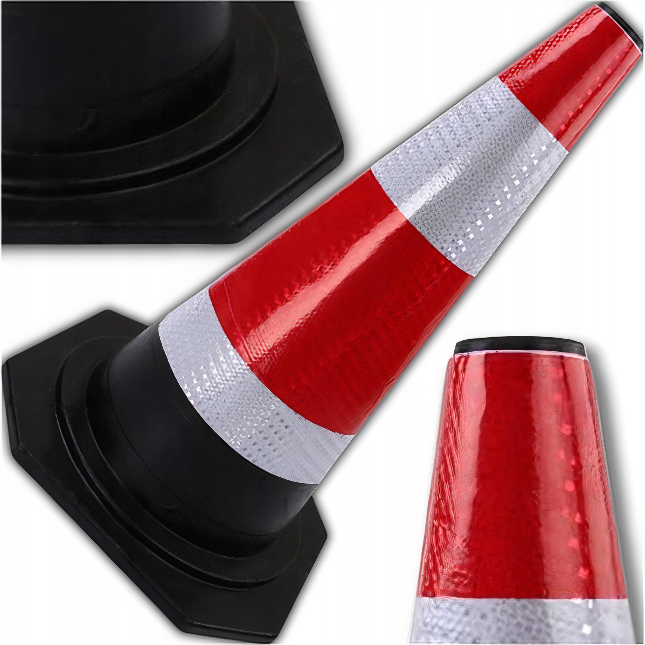 Cestný kužeľ, výstražný stĺpik, REFLEXNÝ, 50 cm