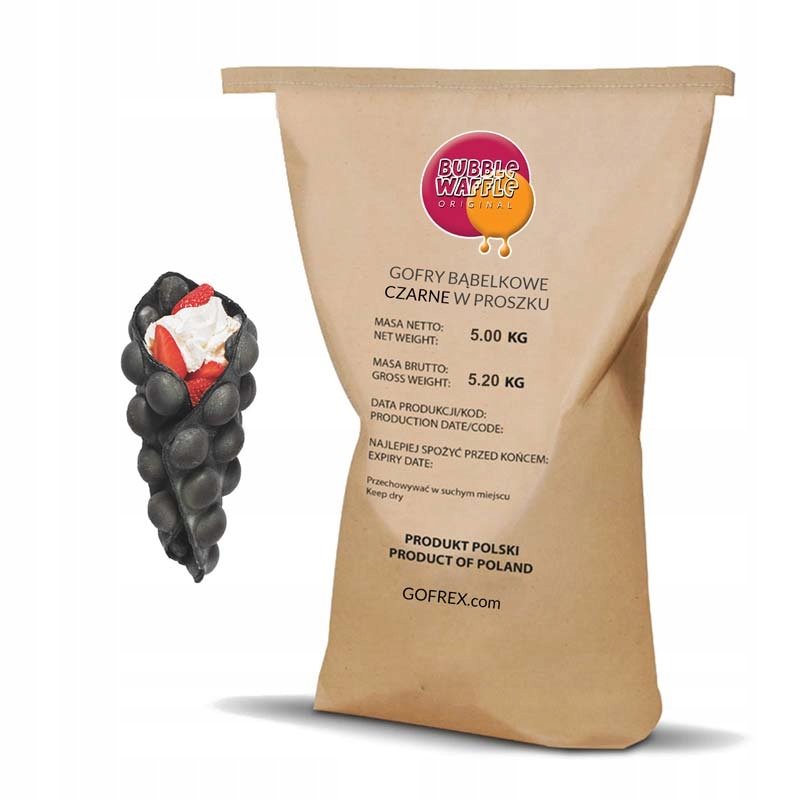 Cesto na čierne bublinkové vafle 5 kg