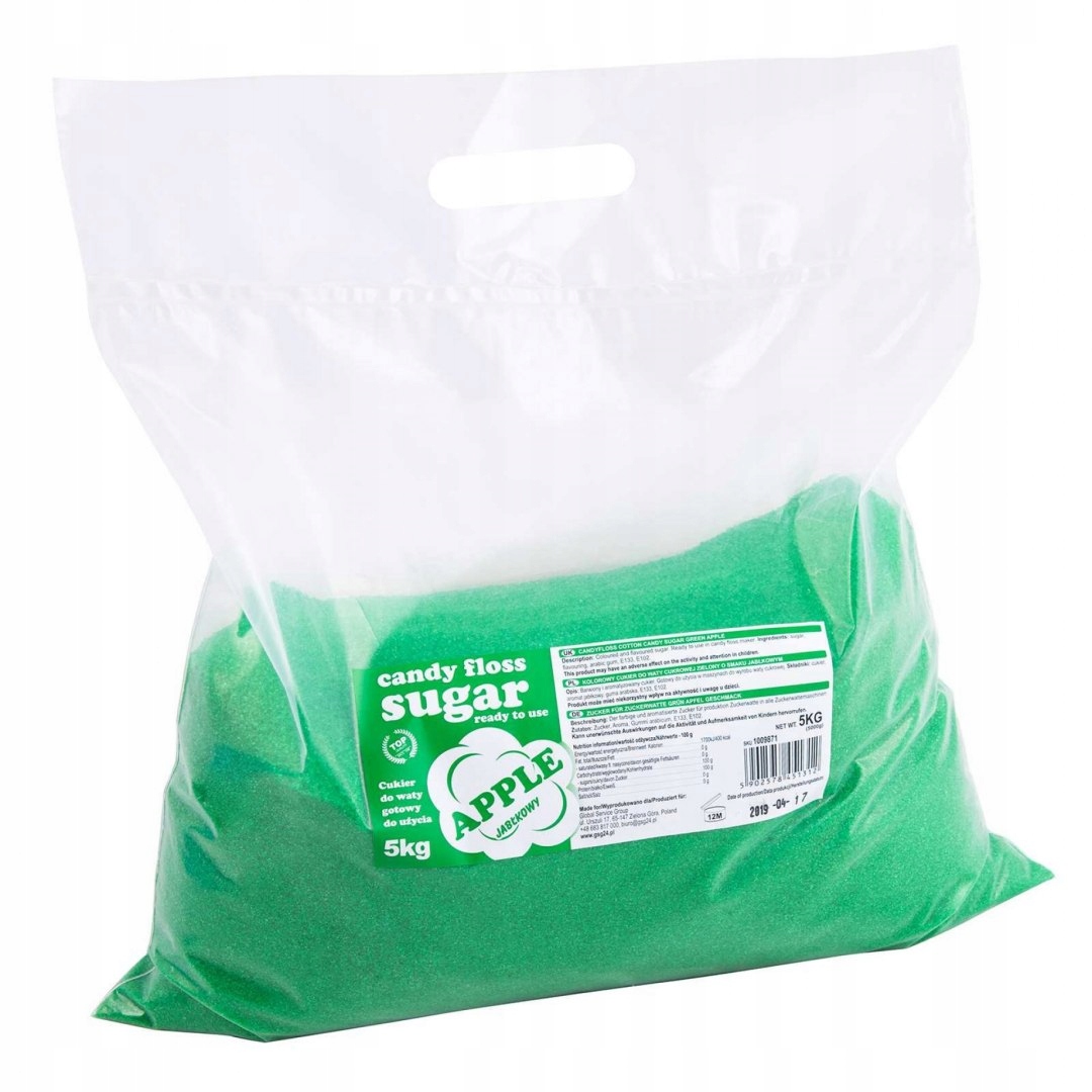 Cukor na cukrovú vatu, príchuť jablka 5 kg