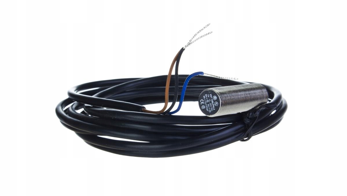 Indukčný snímač M12 2mm 12-24V DC PNP 1Z (2m)