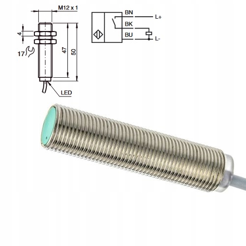 Indukčný snímač NBB4-12GM50-E2 PNP; NO; 0-4 mm