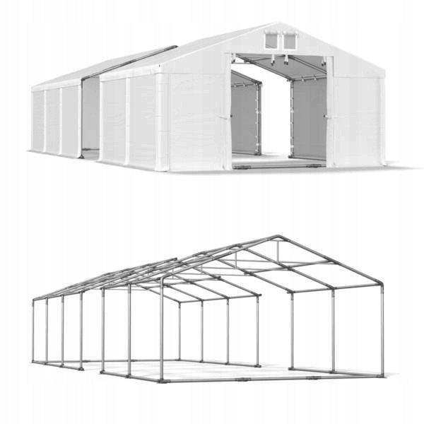 DAS COMPANY 5x15m Skladovací stan, oceľové PVC 580
