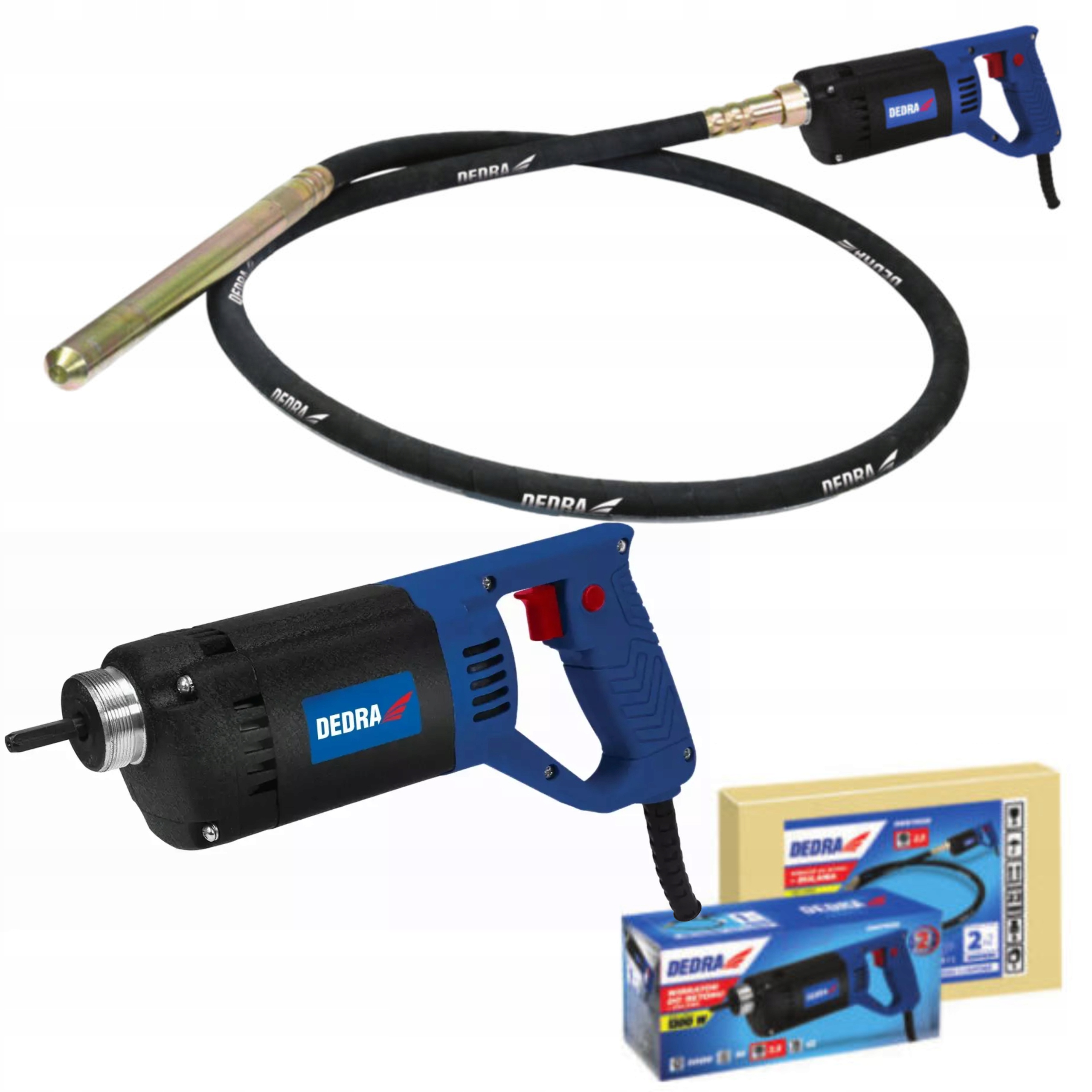 Vibrátor betónu Dedra 1200 W 5000 ot./min