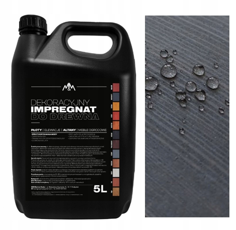 IMPREGNAT farba na drevo M&M antracit 5l