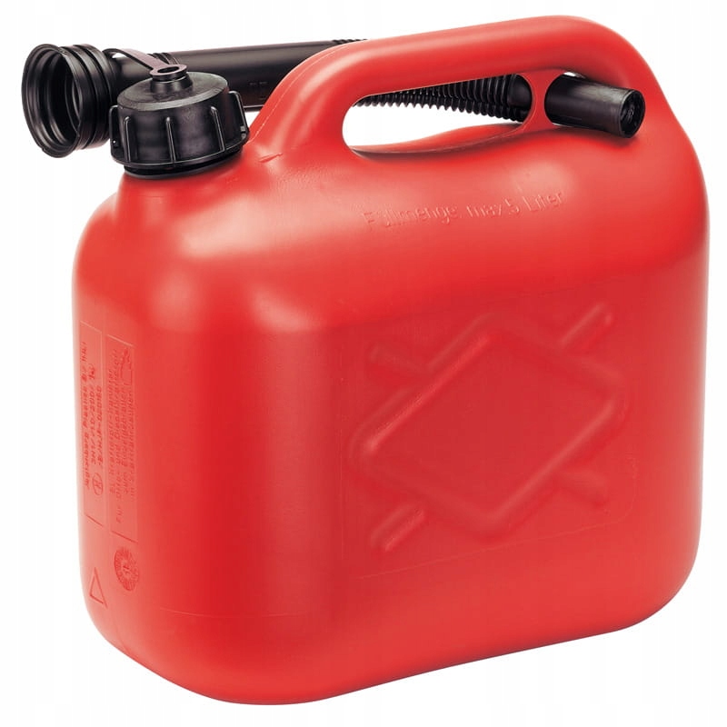 DRAPER Tools Červený HDPE kanister 5L + FUNNEL