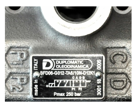 DUPLOMATICKÁ OLEODINAMICA BFD06-G012-TA6 / 10N-D12K1