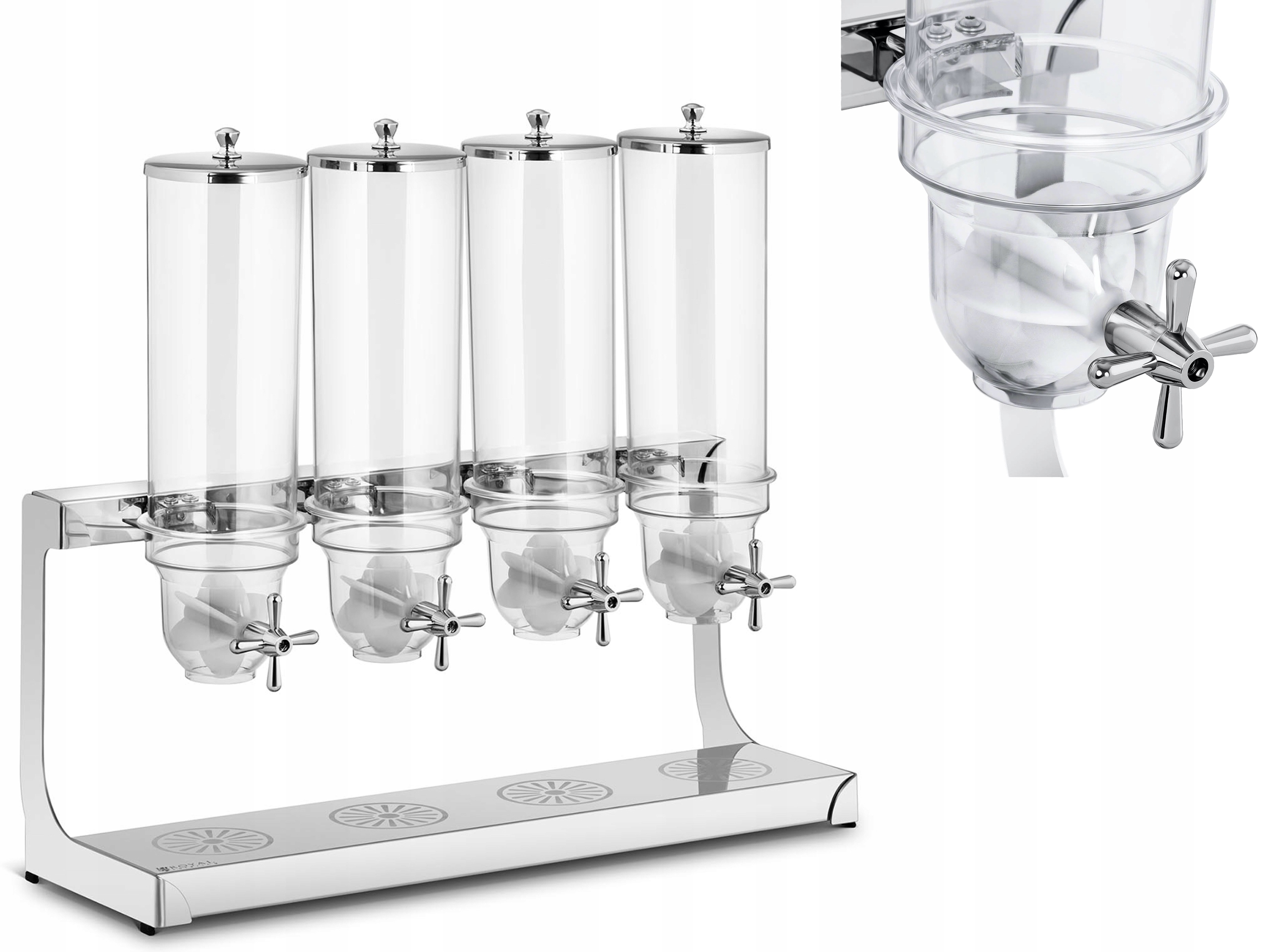 VÝDEJNÝ STOJAN NA Sypké produkty 4x3,5L ELEGANTNÝ