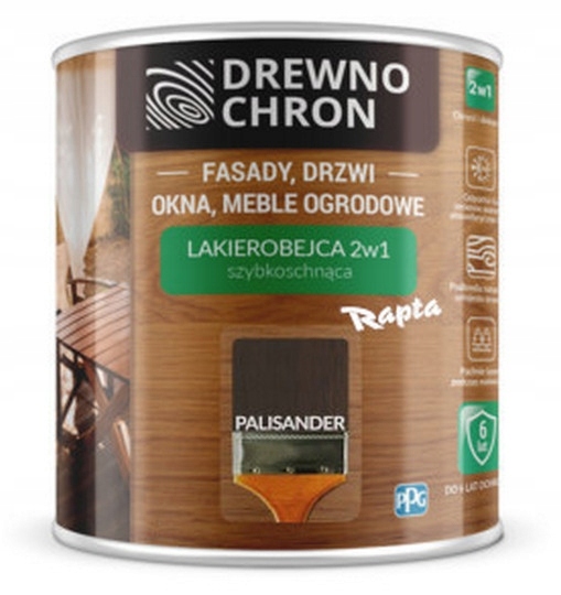 Drewnochron 2v1 lak PALISANDER 10L dreva