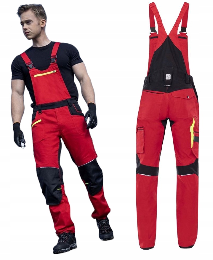 Dlhé pracovné nohavice Ardon 4Xstretch, červené H6612/52, veľkosť 52 + nálepka LOGO MagrosBHP
