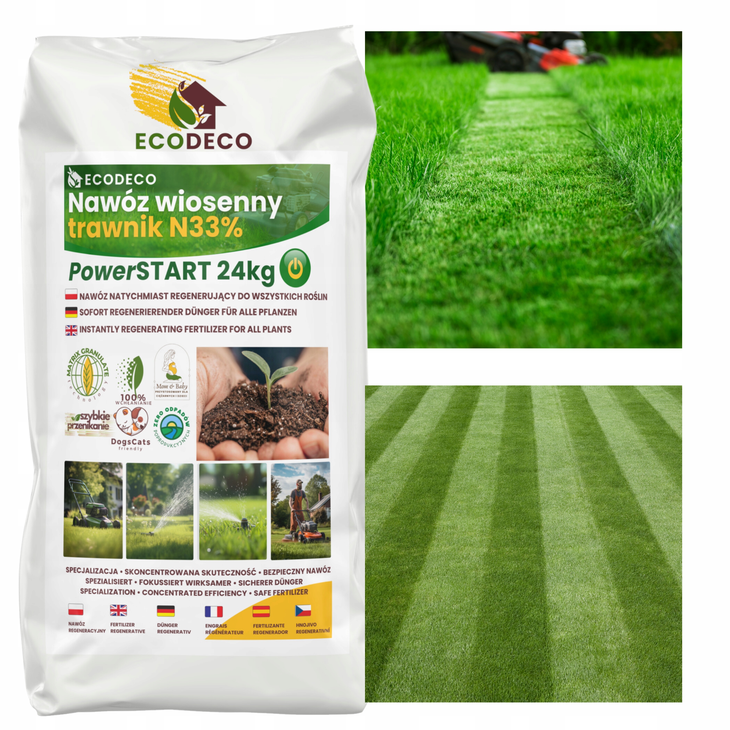 Granulované dusíkaté hnojivo Eco Deco 24 kg