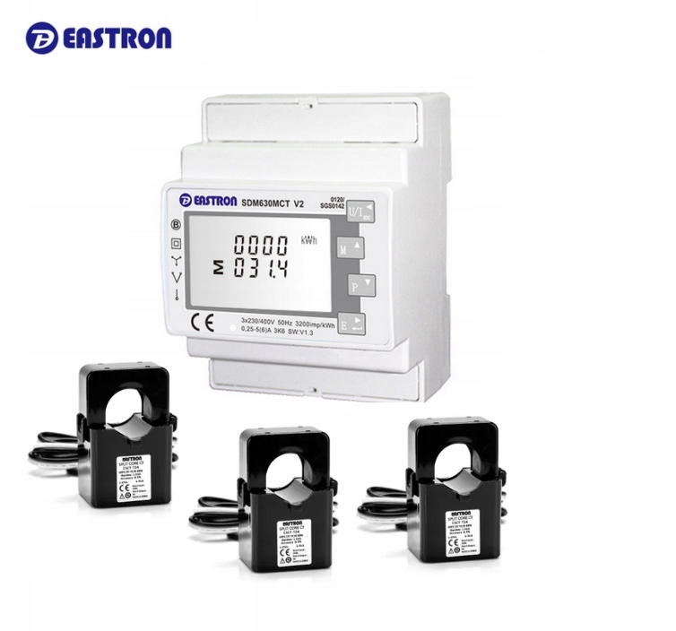 EASTRON SDM630MCT ENERGETIKA + ESCT FI24 250A/5A - 3 ks.