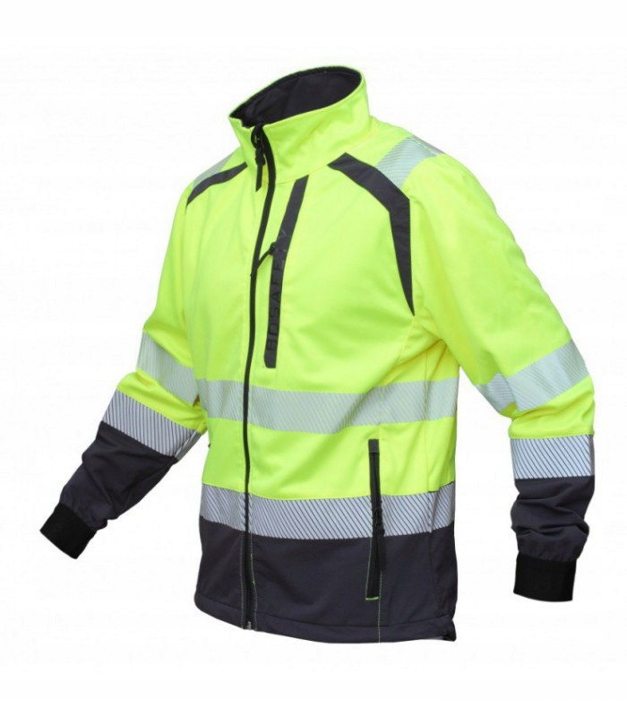 BoSafety Orlando Elastická reflexná pracovná mikina s 2 mnohými vreckami Hi-VIS