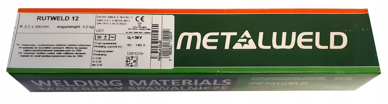 Elektróda RUTWELD12 3,2 x 350/5 kg METALWELD
