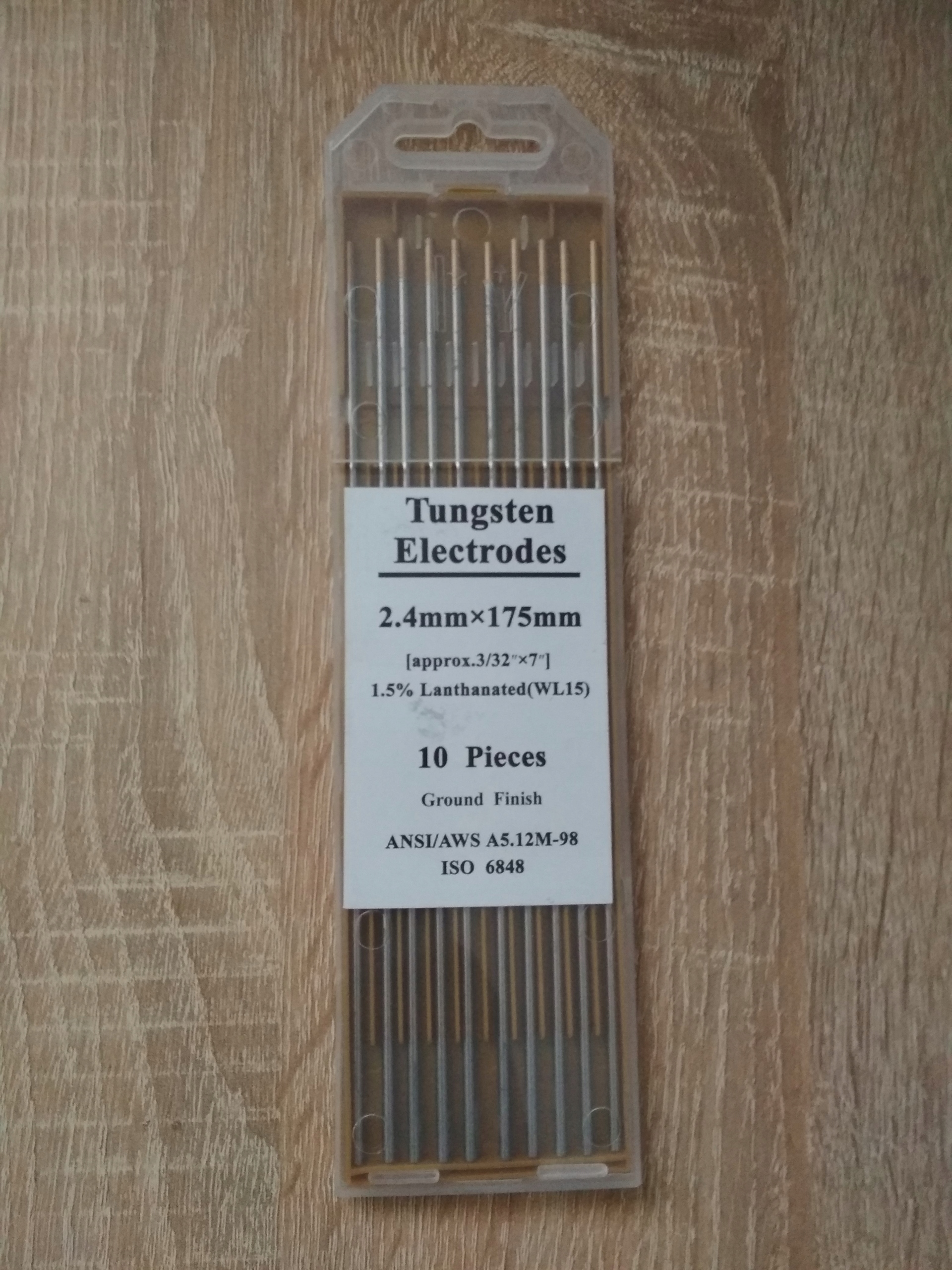 Wolfrámová elektróda WL-15 zlatá 2,4 mm.