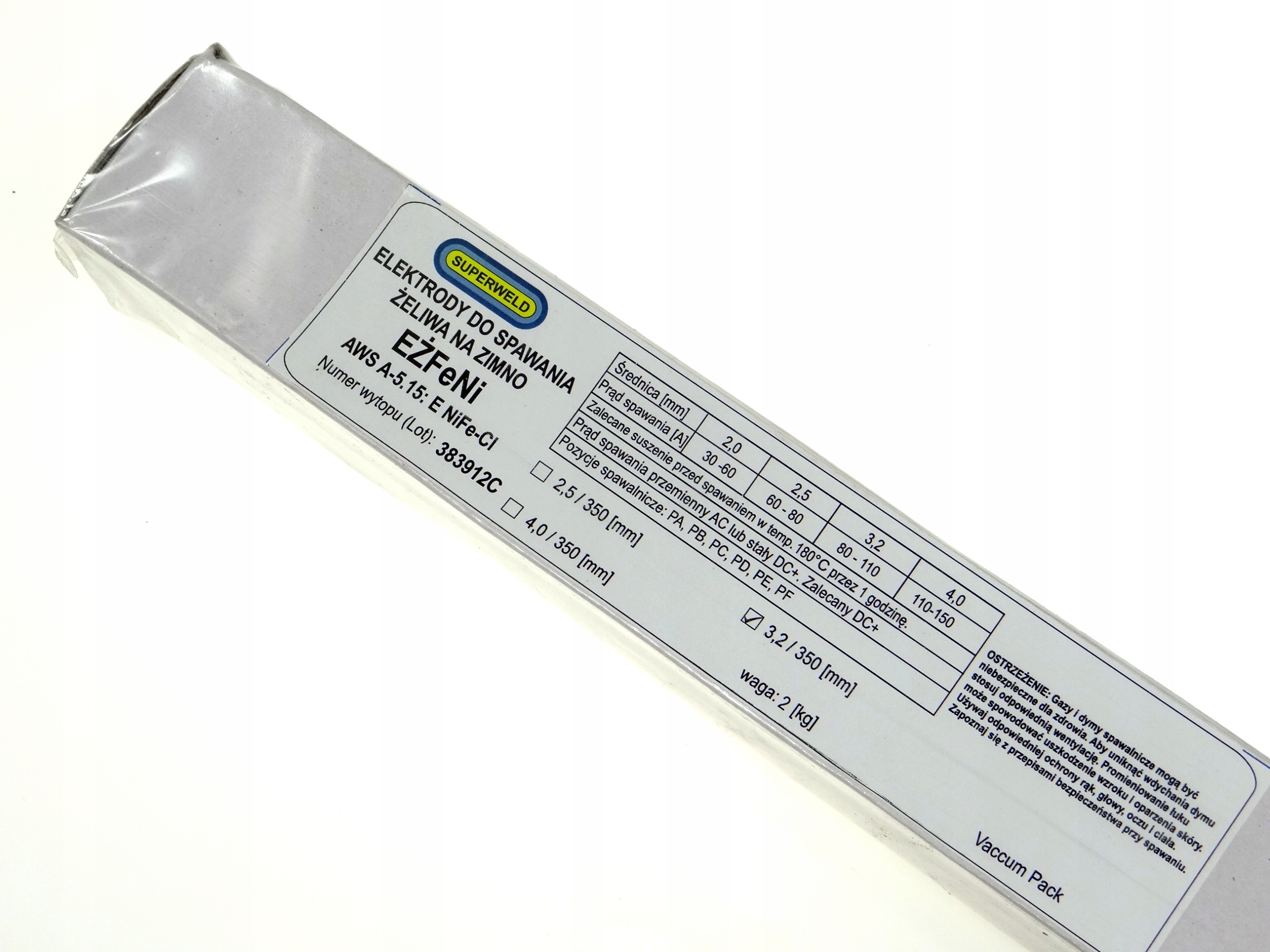 Zváracie elektródy na zváranie za studena liatiny F 3.2