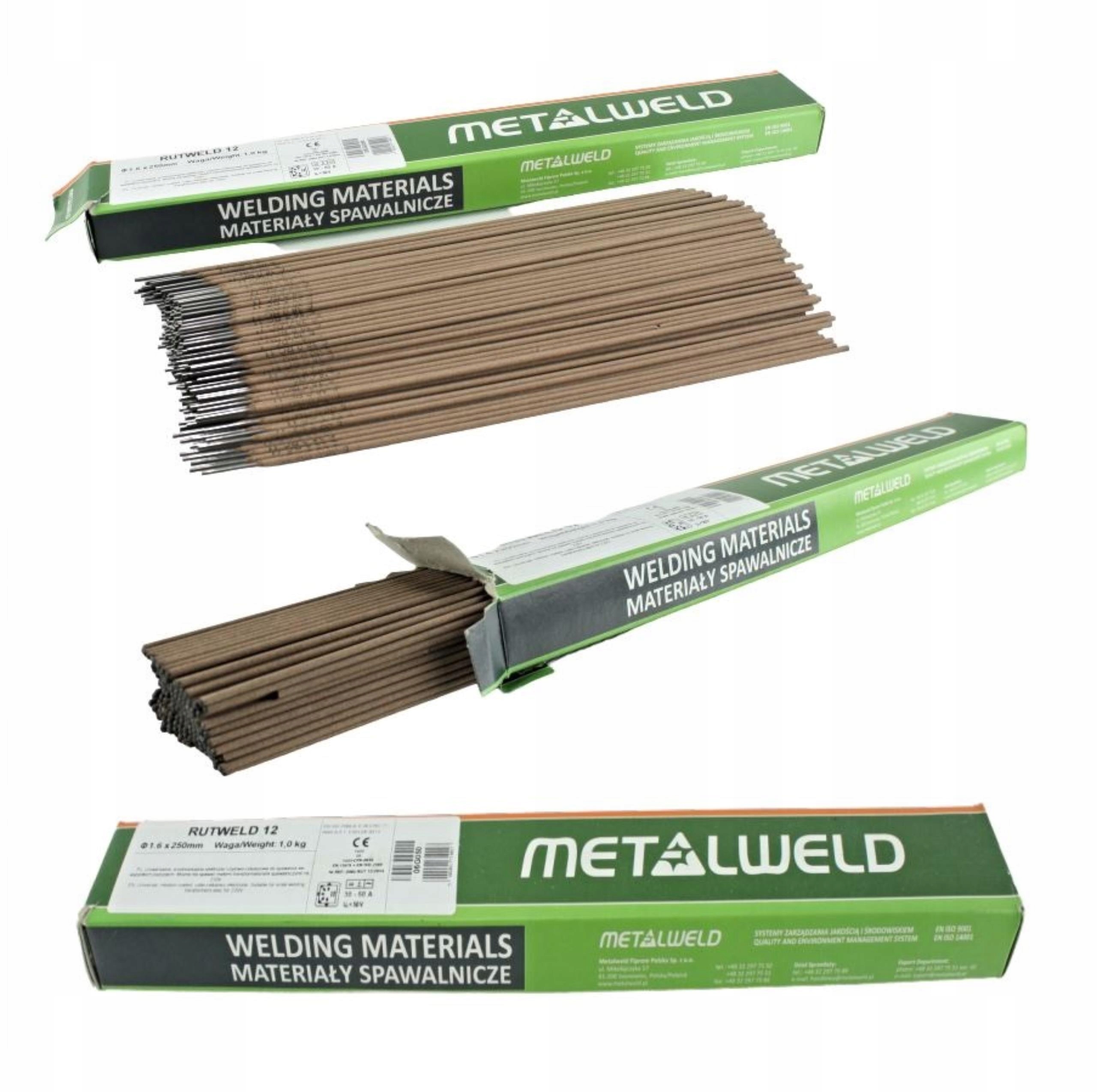 Rutilové elektródy na zváranie, priemer 1,6 mm, Rutweld 12