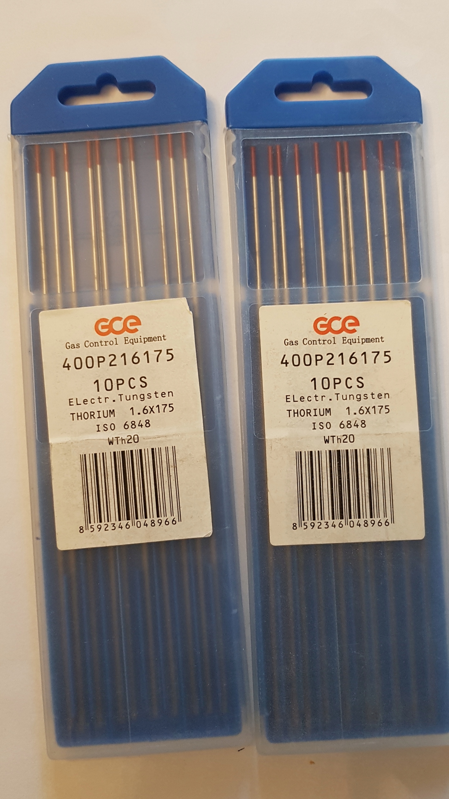 Červené volfrámové elektródy TIG WTh20 1,6 mm