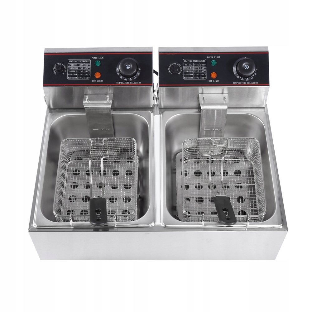 Elektrická fritéza s kohútikom 6L + 6L