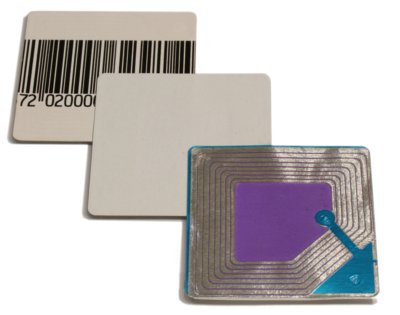 Štítok 4x4cm biely RF 8,2 MHz, 1000ks