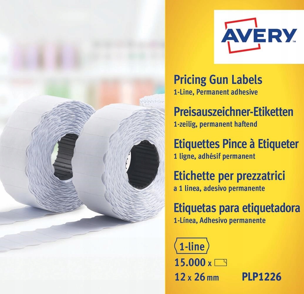 Cenové štítky sú veľmi odolné 10x1500 12x26