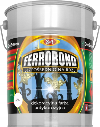 NÁTER PROTI HRDZE 3V1 BIELA RAL 9010 5L ANTIKORÓZ.