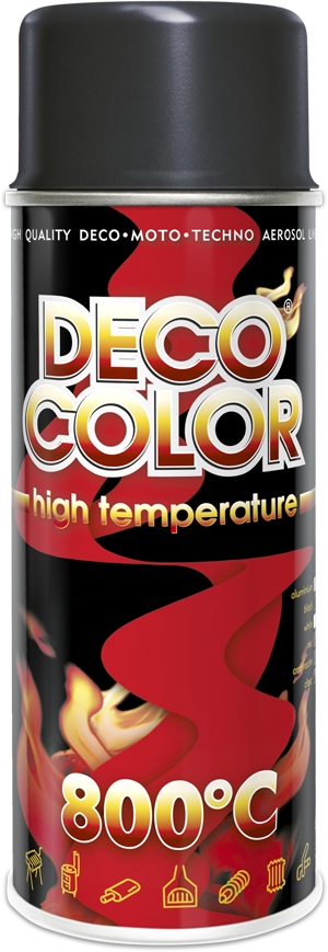 Čierna farba v spreji High Temperature Deco Color