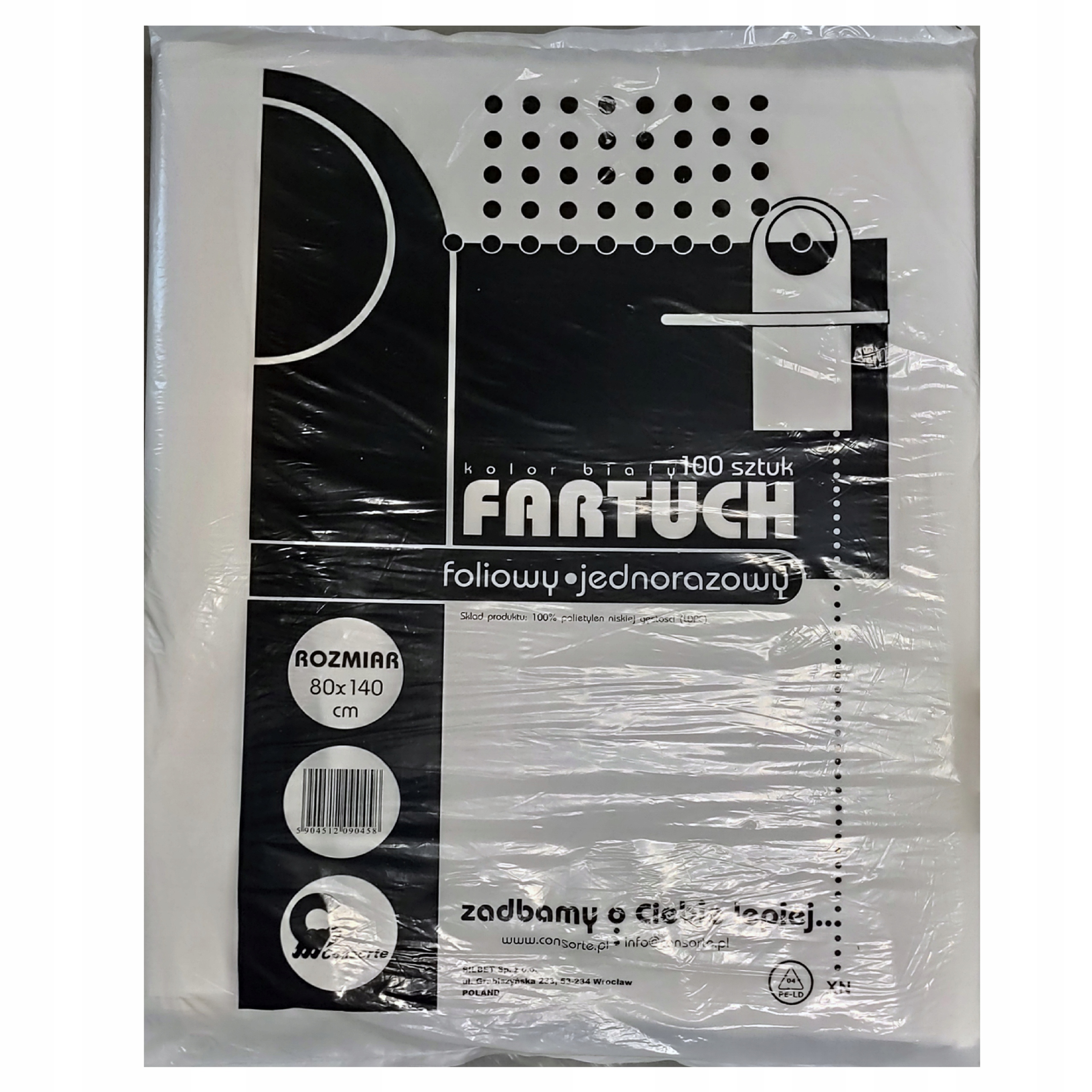 KADERNÍCKA FÓLIA APRON BIELA 80X140 100ks