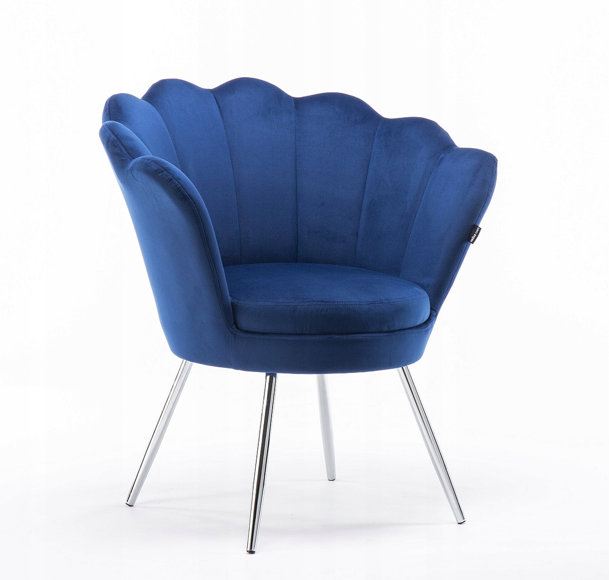 KRESLO FREY DARK SEA VELVET CHROME LEGS
