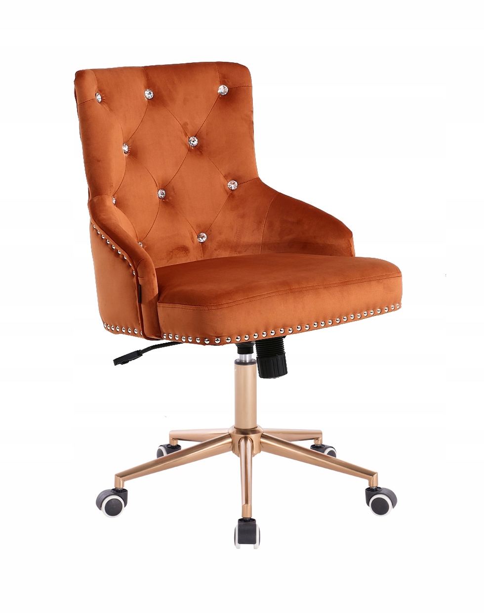 ARMCHAIR HR654C COPPER VELINE ZLATÝ ZÁKLAD