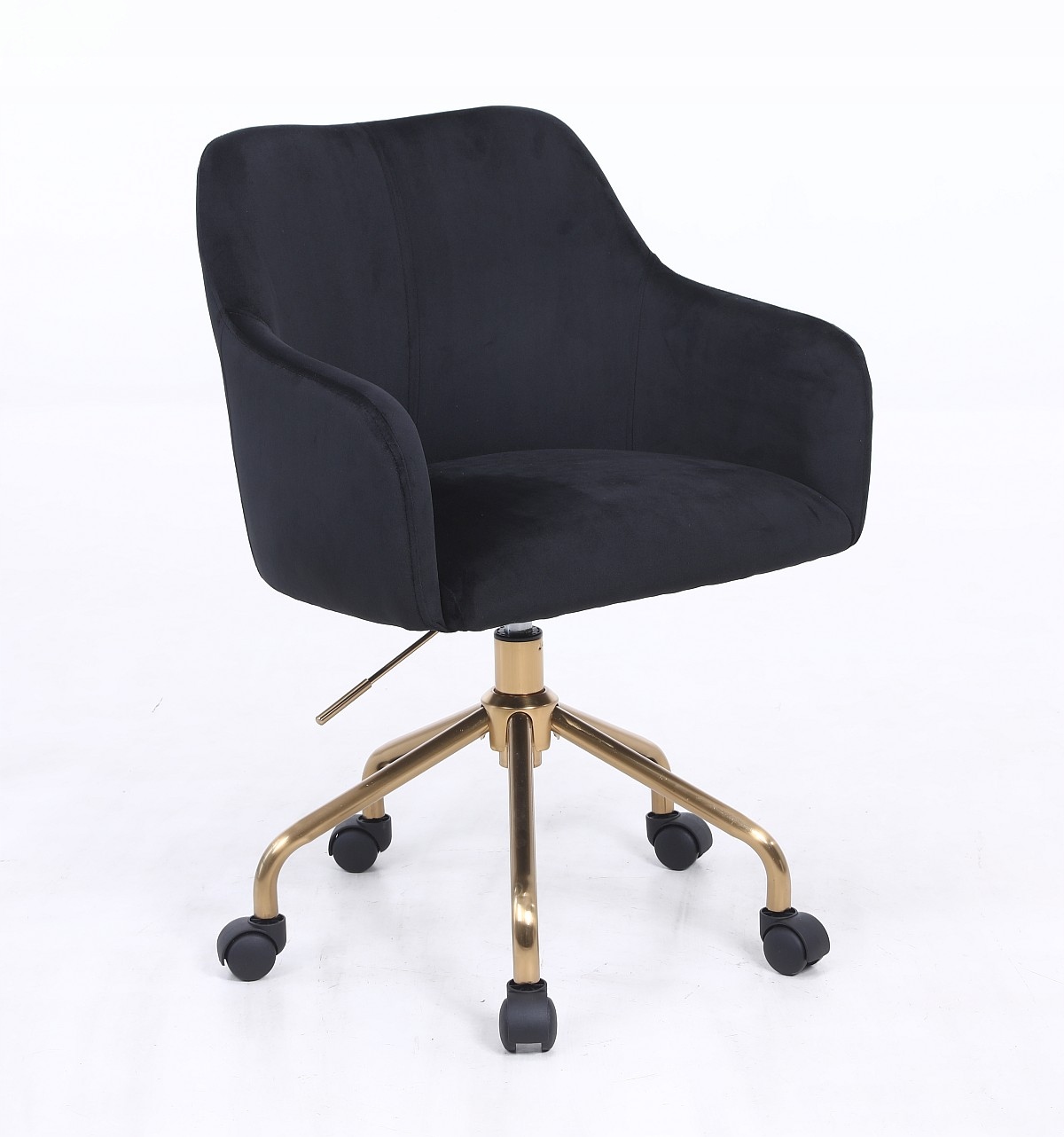 ARMCHAIR HR698 GOLD BLACK VELVET