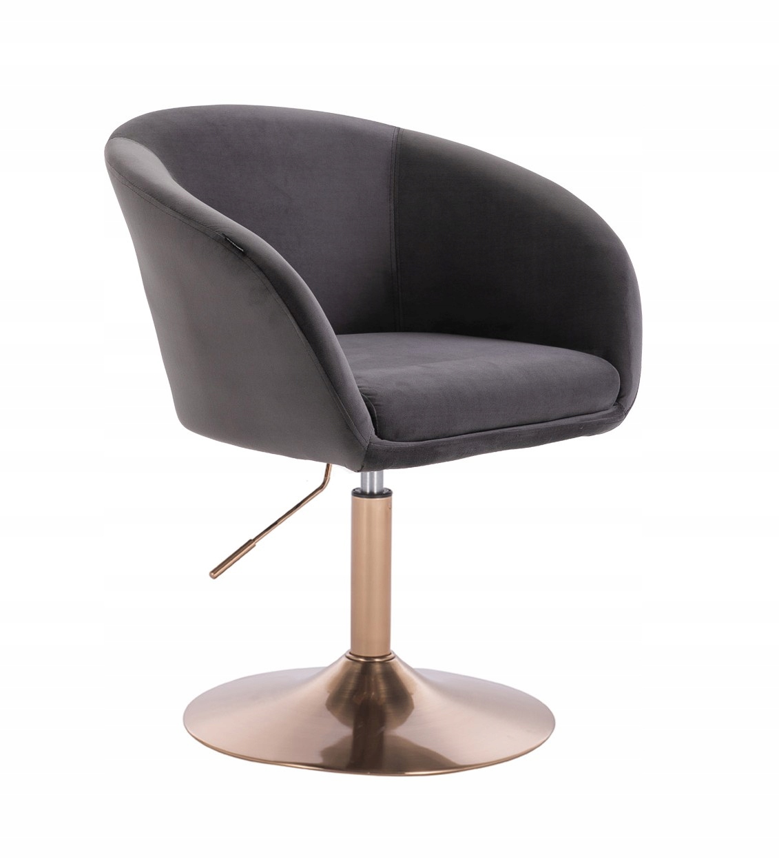 ARMCHAIR HR8326 GRAPHITE VELVET GOLDEN BASE