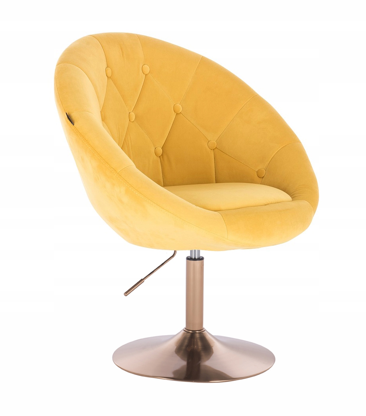 ARMCHAIR HR8516 ŽLTÁ ZELENÁ ZLATÁ ZÁKLADA