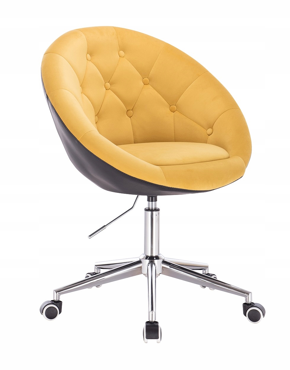 ARMCHAIR HR8516 ŽLTÁ VELOR-ČIERNA
