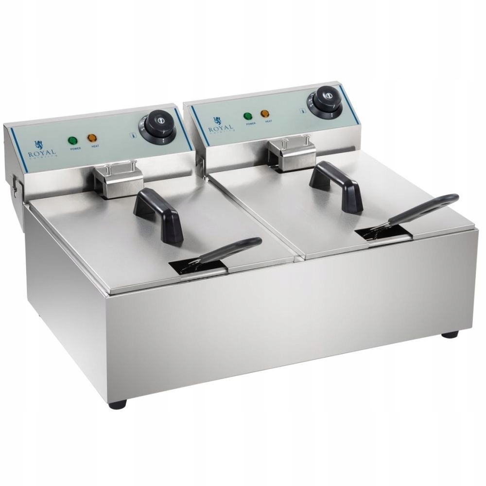 ELEKTRICKÁ FRITÉZA 2x5L ROYALCATERING 10010255