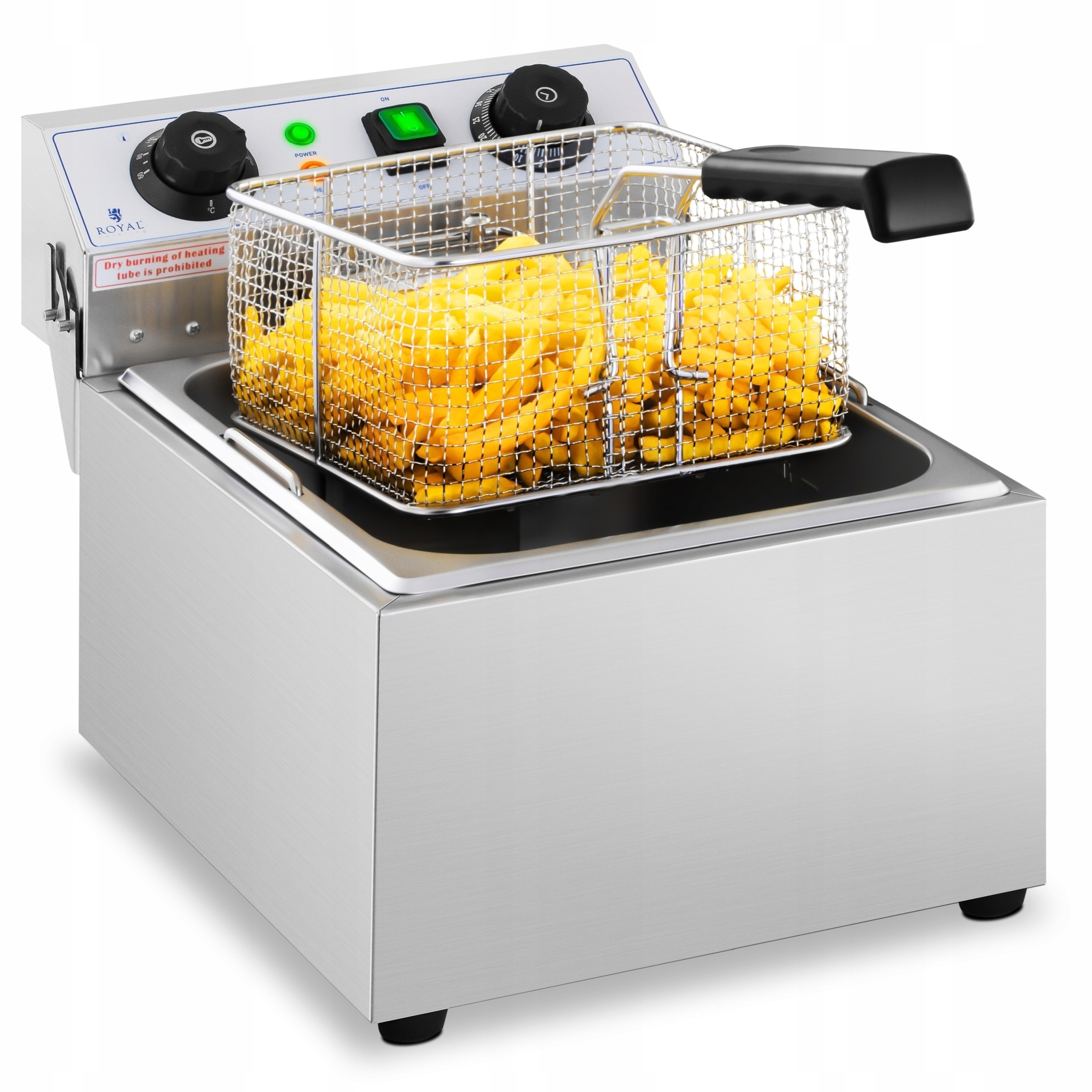 PROFESIONÁLNA FRITÉZA INOX 10 LITROV, KOŠÍK 230V