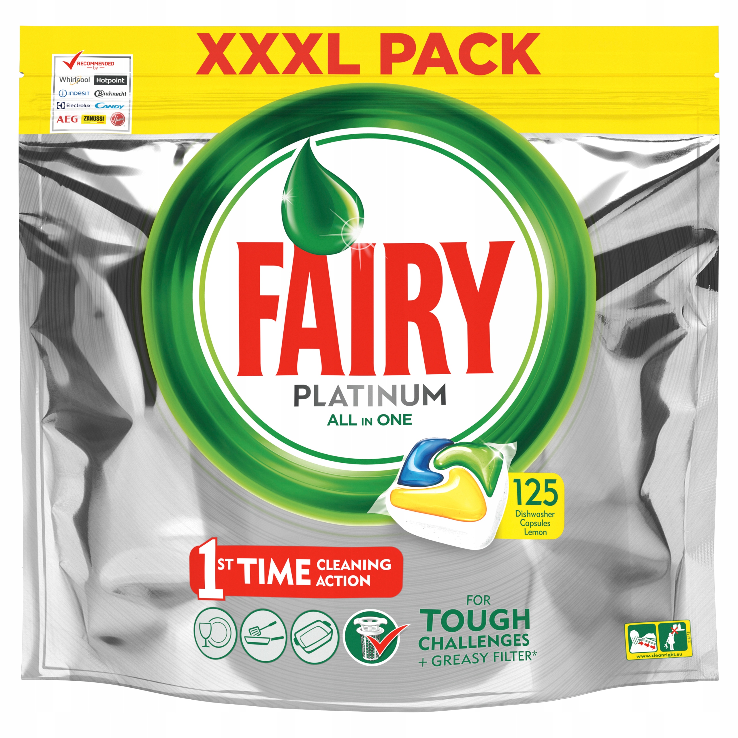 Fairy Platinum All in One tablety do umývačky riadu 125