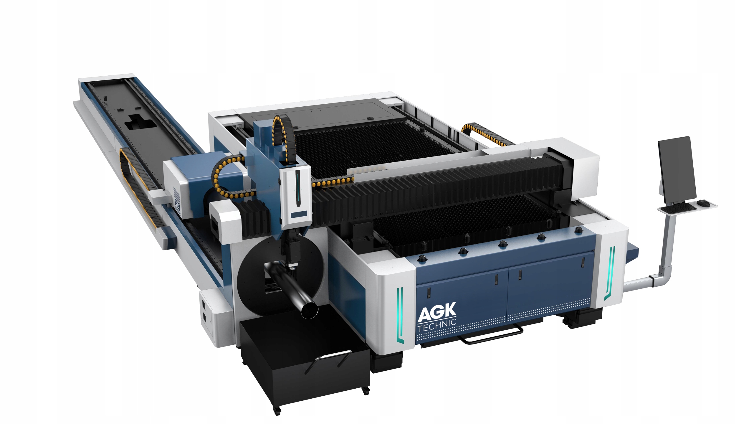 Vláknový laser AGK 3015HT 6000W 6kW laserový rezací stroj na plechy a rúry