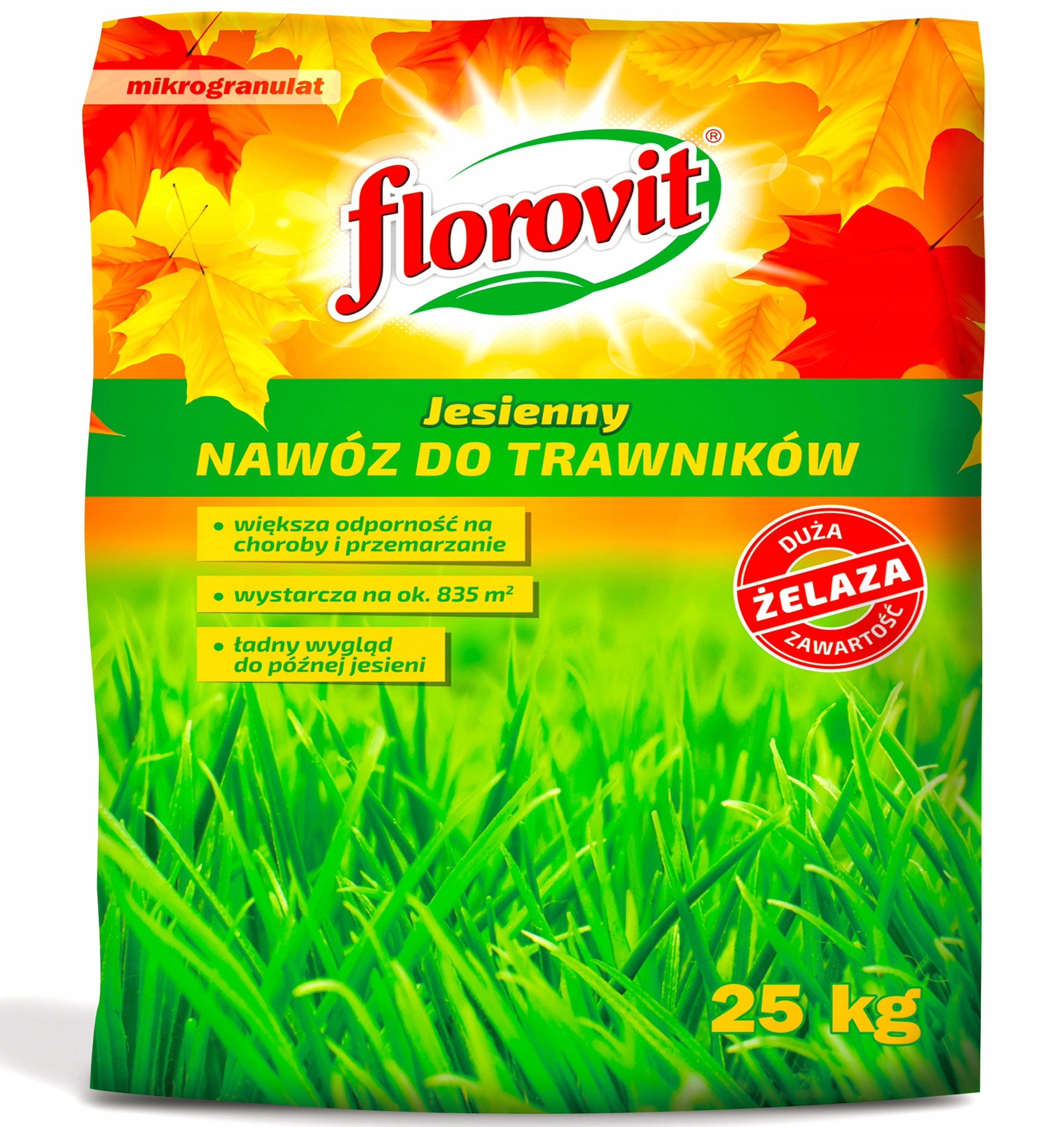 Jesenné hnojivo na trávniky Florovit granule 25 kg